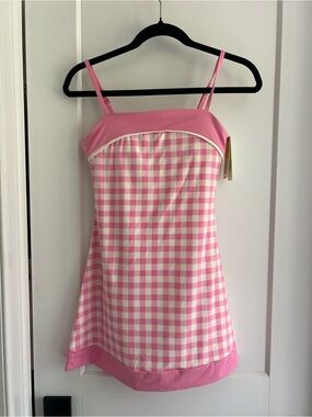 all in motion Pink Gingham Mini Dress